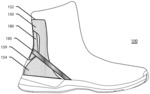 Rapid-entry footwear having a stabilizer and an elastic element