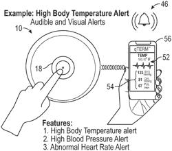 Push-button and touch-activated vital signs monitoring devices and methods of mapping disease hot spots and providing proximity alerts