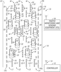 System and method for providing traffic congestion relief using dynamic lighted road lane markings