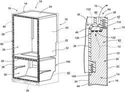 Vacuum generating system for an appliance incorporating a vacuum insulated structure