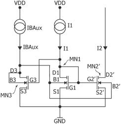 Circuit employing MOSFETs and corresponding method