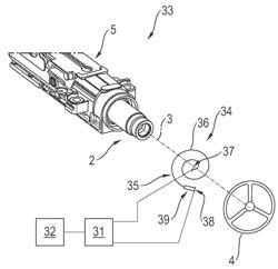 DETECTION UNIT FOR DETECTING AN EXCEEDANCE OF A PREDEFINED MAXIMUM STEERING ANGLE, STEERING DEVICE, STEERING SYSTEM, AND METHOD USING SAME