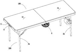 EXPANDABLE FOLDING TABLE ASSEMBLY WITH PANELS