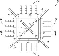 Lead frame for improving adhesive fillets on semiconductor die corners