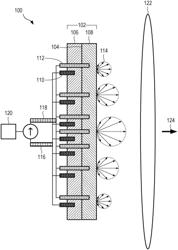 LED DIE HAVING CENTRALLY PEAKED SURFACE LUMINANCE