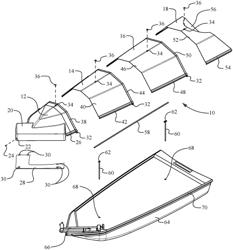 Hard shell boat cover