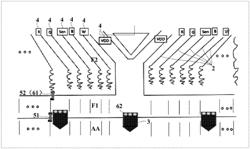 OLED display panel in which each drive signal line includes first section of wiring at anode layer and each power supply voltage signal line includes second section wiring at gate metal layer, and method for detecting the OLED display panel, and display device