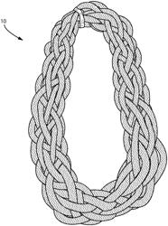 Chain with endless braided chain-link