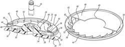 Cooling device for a rotating polishing disk