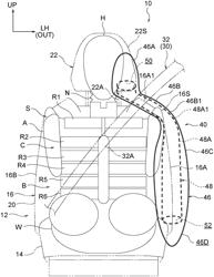 Vehicle side airbag device and occupant protection device