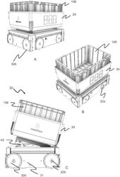 Delivery vehicle, an automated storage and retrieval system and a method of transporting storage containers between an automated storage and retrieval grid and a second location