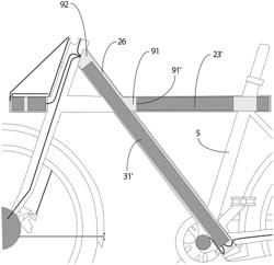 Frame for bicycle, connector and bicycle