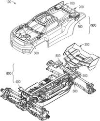 BODY MOUNTING SYSTEM FOR A MODEL VEHICLE