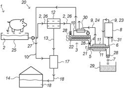 METHOD AND SLURRY TREATMENT PLANT FOR REDUCING METHANE EMISSION FROM SLURRY PRODUCED IN A LIVESTOCK FARM