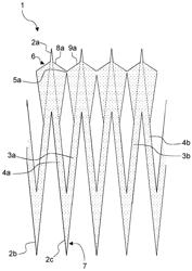 ZIGZAG-FOLDED NONWOVEN MATERIAL