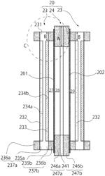 Laminated structure including electrodes