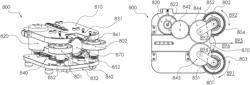 Projectile feeding and launching single motor mechanisms