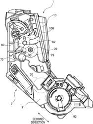 Developing cartridge including first cam rotatable with first gear and second cam rotatable with second gear to separate developing roller from photosensitive drum