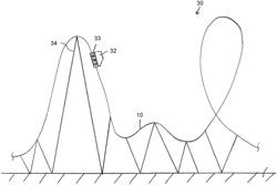 TRUSS-TYPE RAIL AND ROLLER COASTER ARRANGEMENT COMPRISING SAME