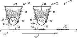 Multi-roll granule application