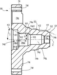 Earth working machine having a rotatable working apparatus axially positionally retainable with high tightening torque by means of a central bolt arrangement, and method for establishing and releasing such retention