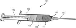 Syringe assembly with ion-exchange material