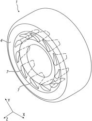 Solid tire provided with cushioning holes