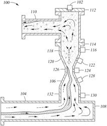 Glass-metal or ceramic-metal sealed two-piece microwave coaxial sensor and placement at a vertical Venturi