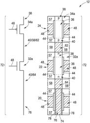 Assemblies containing PMOS decks vertically-integrated with NMOS decks, and methods of forming integrated assemblies