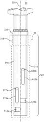 Offset bushings and alignment features of a dropper seatpost assembly