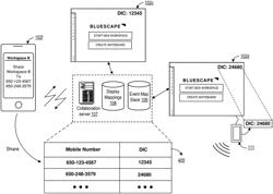 Digital workspace sharing over one or more display clients in proximity of a main client