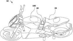 Electric saddle type vehicle with storage areas