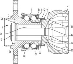 Retention configuration for face spline interface