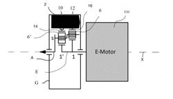 TWO-SPEED TRANSMISSION FOR AN ELECTRIC DRIVE SYSTEM, AND DRIVE SYSTEM INCLUDING SUCH A TWO-SPEED TRANSMISSION