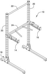 Squat rack mountable dip exercising system