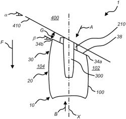 Aircraft engine nacelle with an aft end major axis substantially parallel to the leading edge of a wing