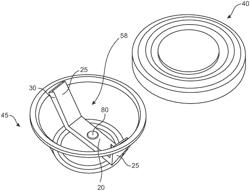 Storage container with internal release mechanism