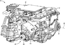 Electric drive unit with integrated, variable flow, low-pressure oil cooling system