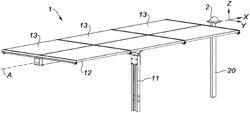 Method for controlling the orientation of a solar tracker based on cartographic models