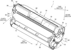 DEVELOPING CARTRIDGE INCLUDING MOVABLE SHAFT, AND CAM PROVIDED ON SHAFT AND HAVING SURFACE INCLINED RELATIVE THERETO