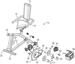 Recumbent bicycle-powered generator using an alternator, flywheel and sprocket and chain system