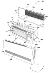 COMPACT, LEAKLESS, AND POWER-EFFICIENT PACKAGED TERMINAL AIR CONDITIONER (PTAC) WITH AN EVAPORATING ELEMENT FOR THE MELTWATER