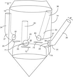 Process and apparatus for contacting feed and catalyst with improved catalyst mixing