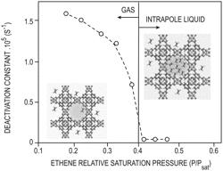 Reaction process involving capillary condensation within a microporous catalyst