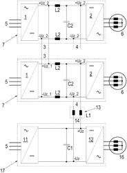 Drive system having a first converter and at least one second converter