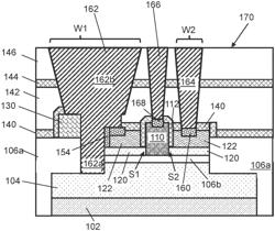 Bipolar transistor structure with emitter/collector contact to doped semiconductor well and related methods