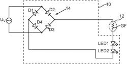 Light fixture with at least one LED