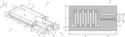 Radio frequency device with non-uniform width cavities