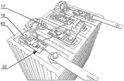 BATTERY STACK WITH A THERMAL POWER DISSIPATION SYSTEM