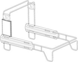 Cart corral with single panel for advertising